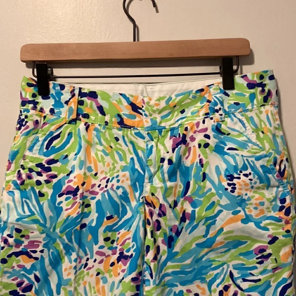 Lilly Pulitzer Multicolor Sea Soire The Chipper Bermuda Shorts Size 2 - Picture 2 of 8